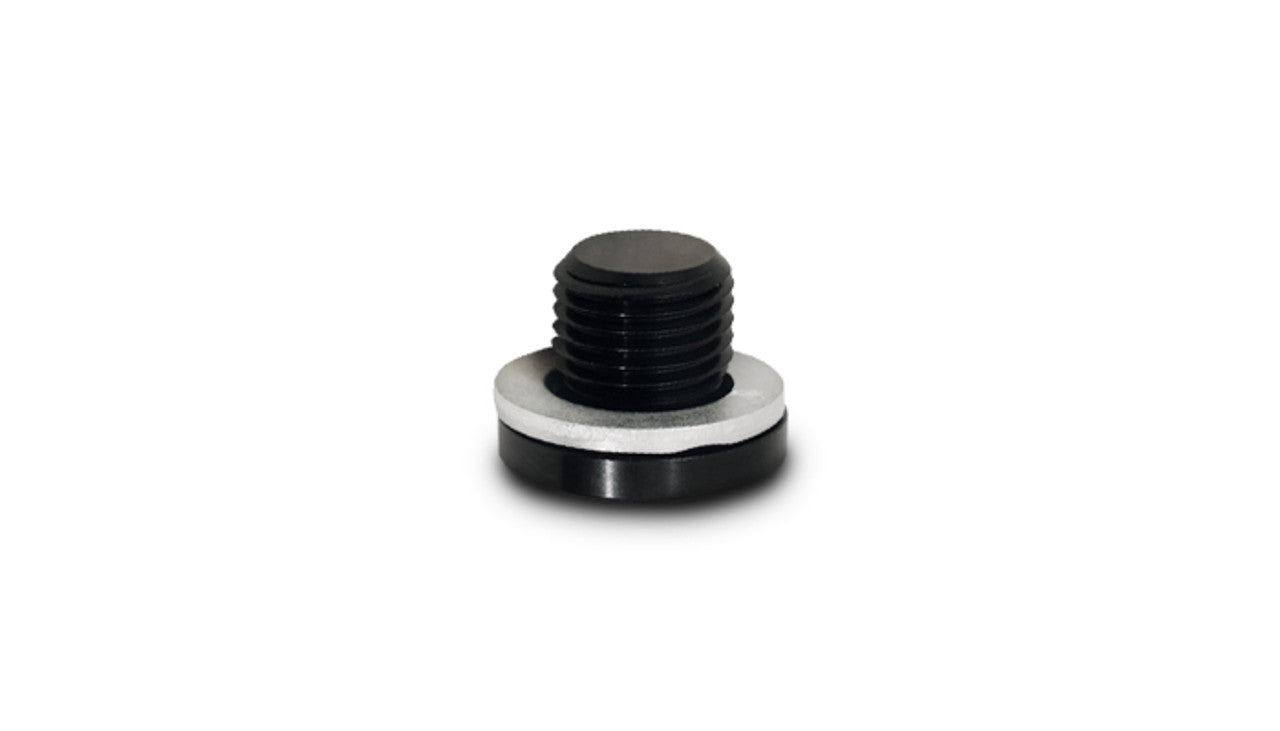 Vibrant M16 x 1.5 Metric Aluminum Port Plug with Crush Washer (16664)