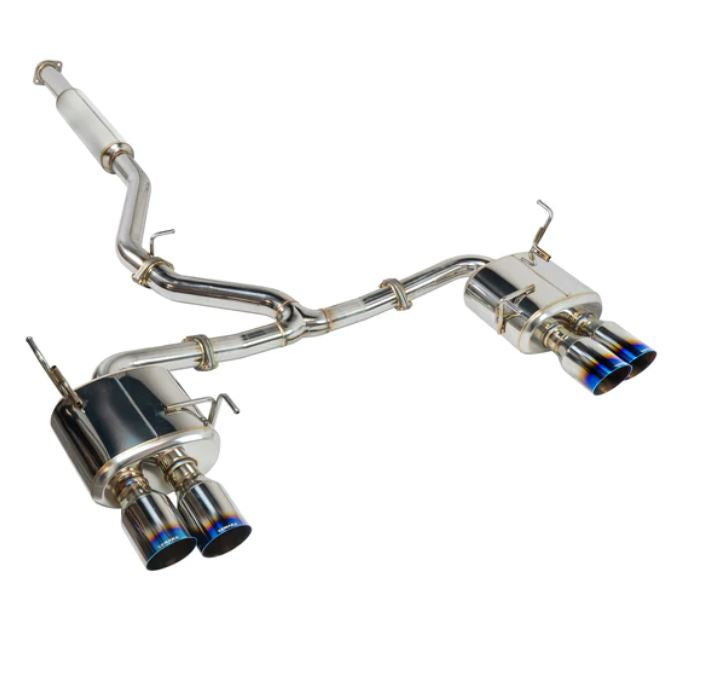 REMARK Catback Exhaust, Subaru WRX VB - Burnt Stainless 4 Quad Tips (Resonated)