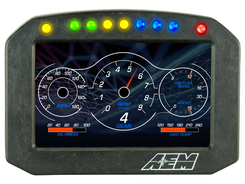 AEM CD-5G Carbon Flush Digital Dash Display w/ Internal 20Hz GPS & Antenna