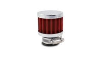 Vibrant Crankcase Breather Filter w/ Chrome Cap 2 1/8in 55mm Cone ODx2 5/8in 68mm Tallx3/8in 9mm ID