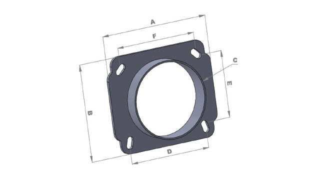 Vibrant MAF Sensor Adapter Plate for Nissan applications use w/ 3in Inlet I.D. filters only (1997)