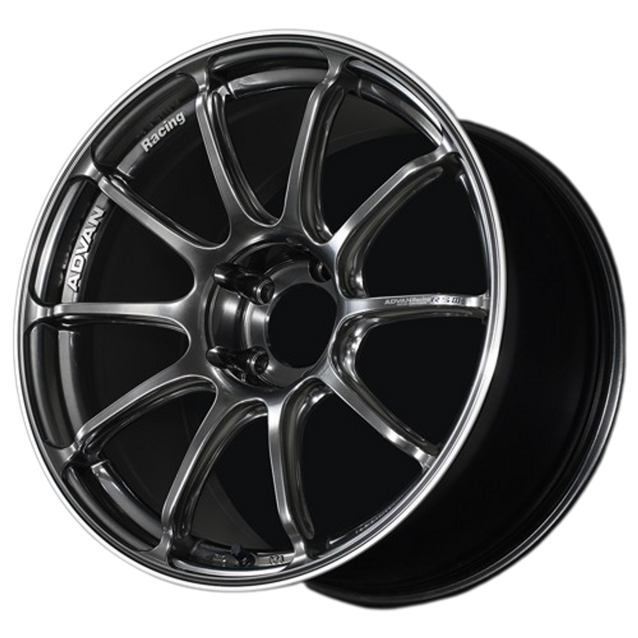 Advan RSIII 18x8.5 +38mm 5-114.3 Racing Hyper Black & Ring Wheel