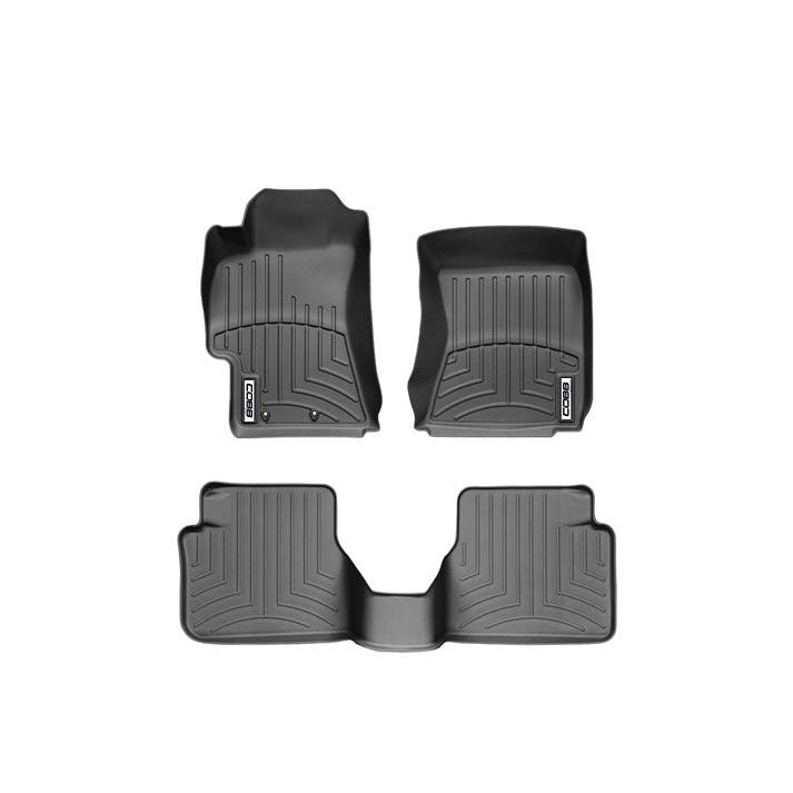 COBB 08-14 Subaru WRX / 08-14 STI / 09-12 2.5GT Revestimiento de piso delantero y trasero de WeatherTech - Negro (WT44166-1-2)