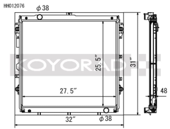 Koyo 10-12 Tundra 4.6L/07-20 Tundra 5.7L V8/ 08-15 Sequoia 5.7L / 10-12 Sequoia 4.6L (AT) Racing Radiator *Requires SK-C13* (HH012076)