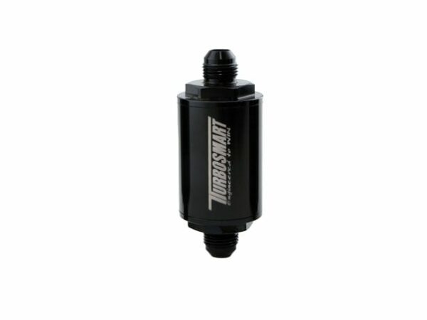 Turbosmart FPR Billet Inline Fuel Filter 1.75in OD 3.825in Length AN-8 Male Inlet - Black (TS-0402-1131)