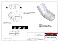 Turbosmart 45 Elbow 2.75 - Black Silicone Hose