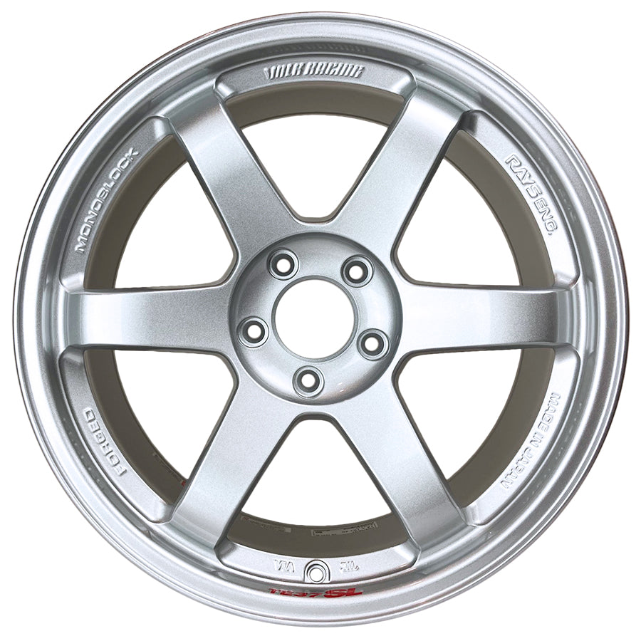 Volk Racing TE37SL 18x9.5 +22 5x114.3 Wheel in Diamond Silver