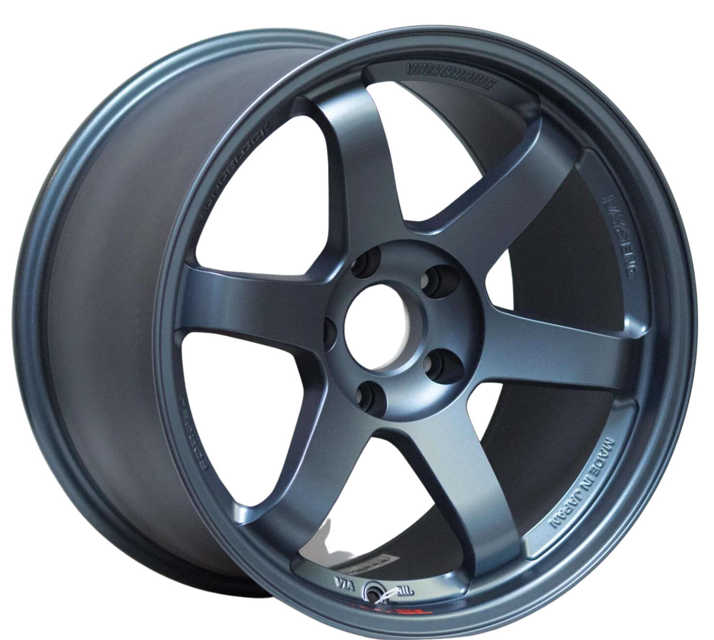 Rueda Volk Racing TE37SL 18x9.5 +22 5x114.3 en Gunmetal azul mate