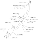 SILENCIADOR SUPER TURBO HKS 89-94 Skyline GT-R TI BNR32 RB26DETT (31029-AN007)