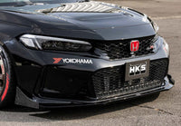 HKS FL5 Civic Type R Front Lip Spoiler w Carbon Fiber End Plates