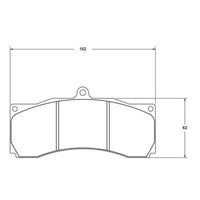 Pastillas de freno delanteras Project Mu Club Racer para pinza Stoptech ST-60 de 6 pistones