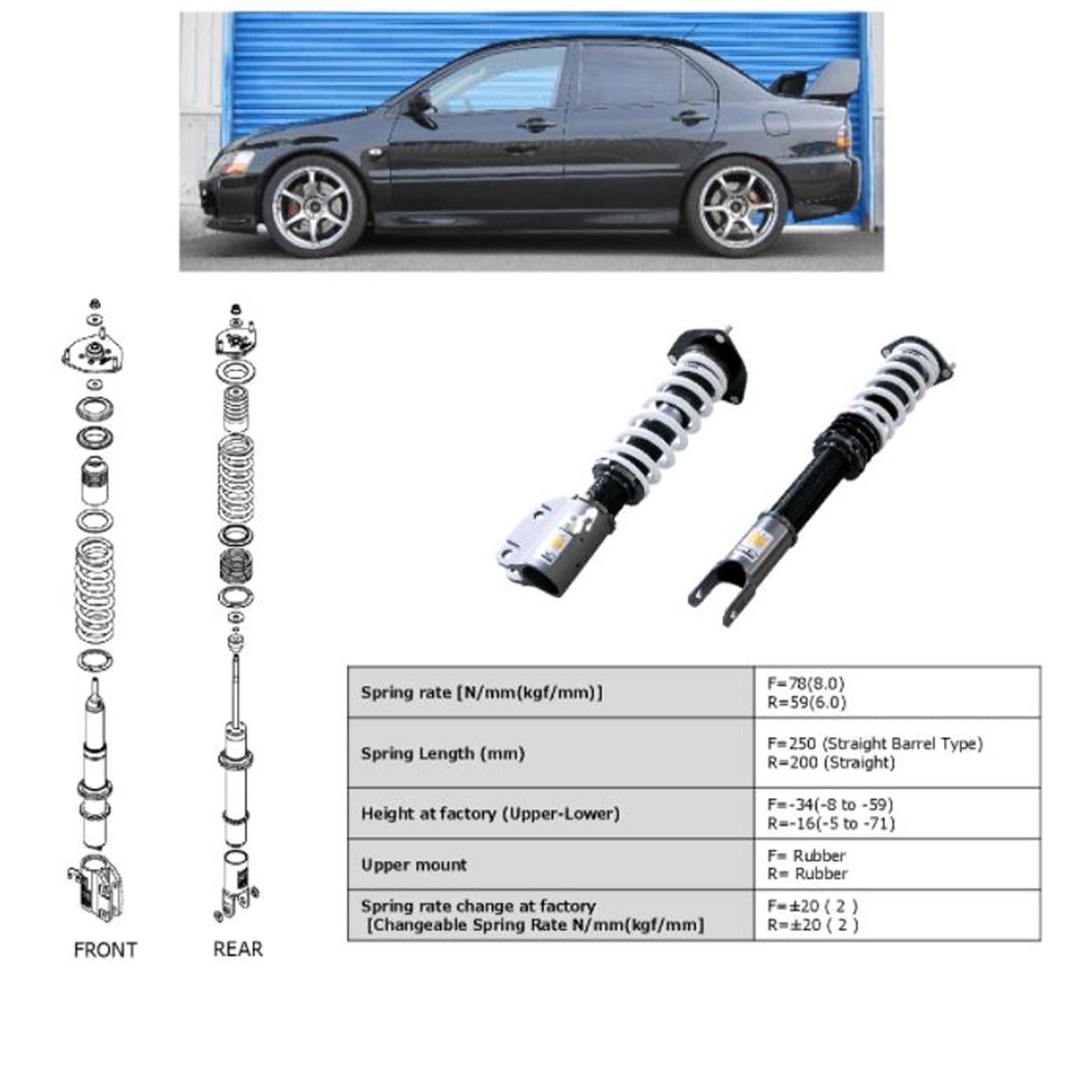 HKS HIPERMAX S CT9A Full Kit for 2003-2007 Mitsubishi Lancer Evolution  7/8/9 (hks80300-AM002)