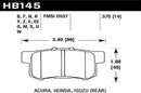 Hawk Performance DTC-70 Race Rear Brake Pads