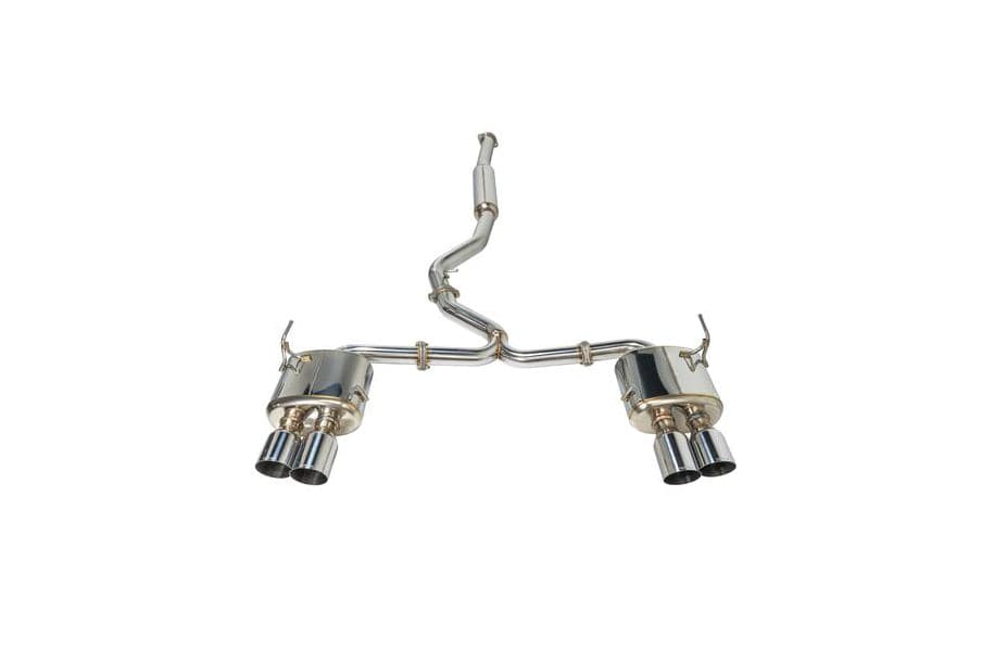 4-inch Quad Cat-Back Exhaust Stainless Single Resonated