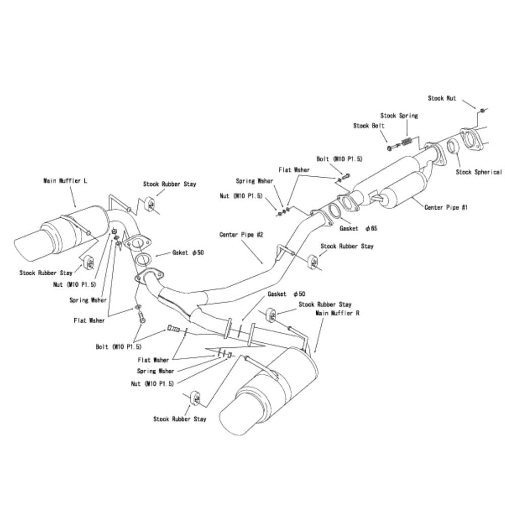 HKS 2022+ GR86/ BRZ Hi-Power Muffler SPEC-L FA24 Exhaust (32016-BT004)