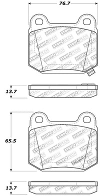 StopTech ST-22 Pastillas de freno de pinza trasera de 2 pistones para 04-17 STi, 17-21 BRZ/86, 350Z/G35, Evolution 03-06