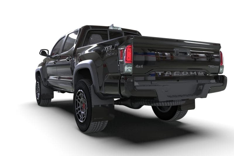 Rally Armor 16-23 Toyota Tacoma Black Mud Flap w/ Metallic Black Logo (MF94-BLK-MBK)