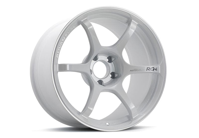 Advan RG-4 18x9.5 +45 5-120 Racing White Metálico y Rueda de Anillo