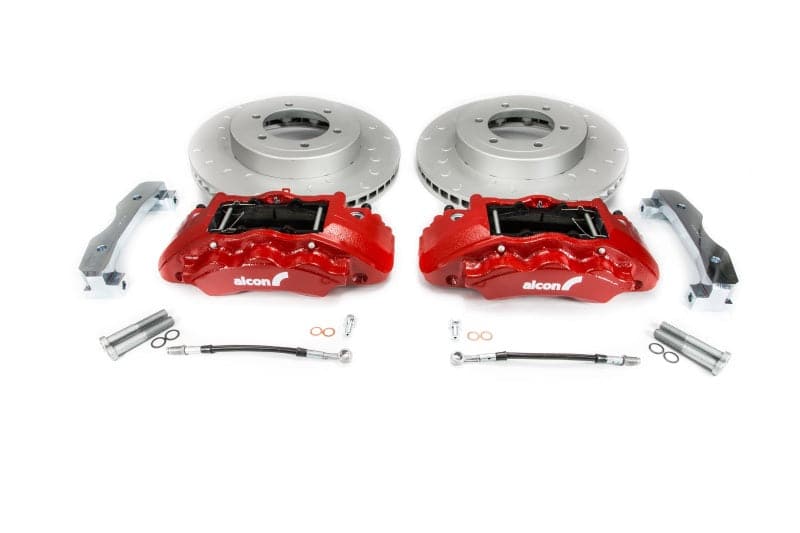 Alcon 16+ Toyota Tacoma w/ 17in Wheels 352x30mm Rotors 6-Piston Red Calipers Front Brake Upgrade Kit (BKF1551G58)