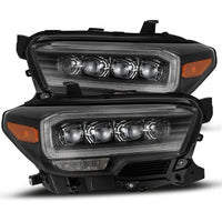 AlphaRex 16-21 Toyota Tacoma NOVA Faros delanteros LED estilo tablón negro con luz de activación