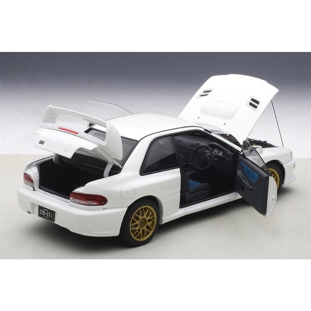 AUTOart 1:18 Die Cast Model - Subaru Impreza 22B STi - White Upgraded  Version