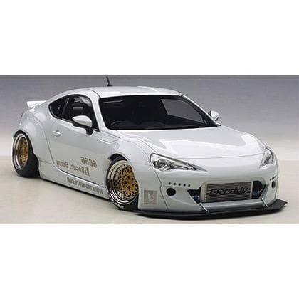 AUTOart 1/18 Rocket Bunny Toyota 86, White Gold Wheels | KamiSpeed.com