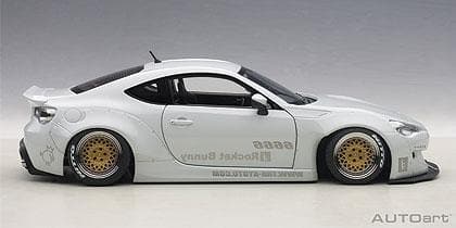 AUTOart 1/18 Rocket Bunny Toyota 86, White Gold Wheels | KamiSpeed.com