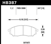 Hawk sin pastillas de freno delanteras Brembo Performance Ceramic Street (HB387Z.547)