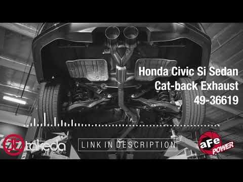 aFe Takeda Sistema de escape Cat-Back de 2.5 pulgadas 304SS con puntas negras para Honda Civic Si Sedan I4 1.5L 17-20 (afe49-36619-B)